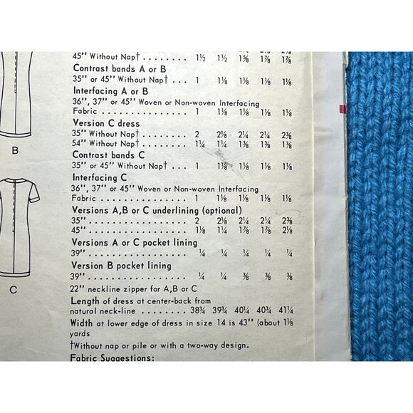 Vogue Pattern 6737 dress fitted mod 1960s size 12 bust 32 - Picture 6 of 8